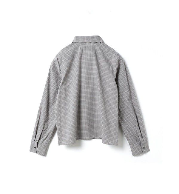 mizuiro ind「mizuiro ind チェックリボンタイシャツ」|シャツ・ブラウス|