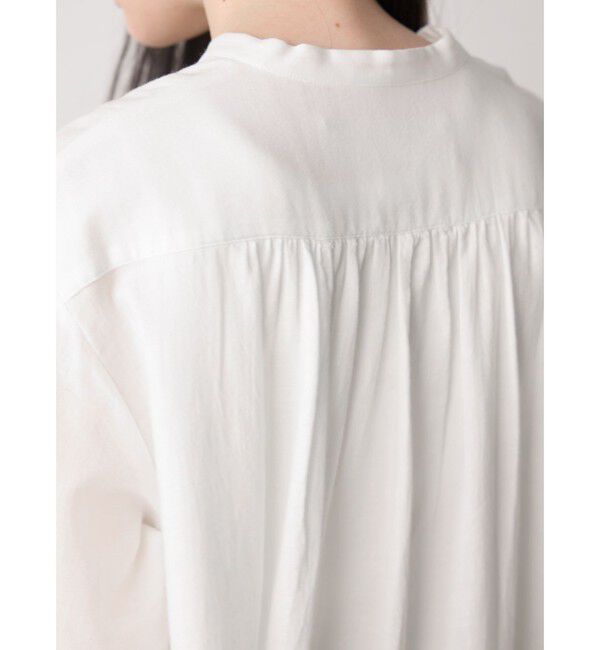MidiUmi「MidiUmi C/Wバックギャザーシャツ」|シャツ・ブラウス|