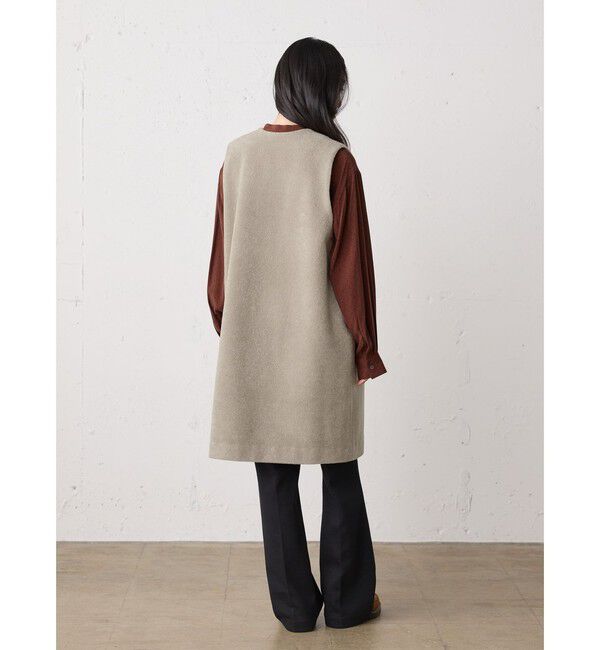 MidiUmi「MidiUmi ブークレロングベスト」|ベスト・ジレ|