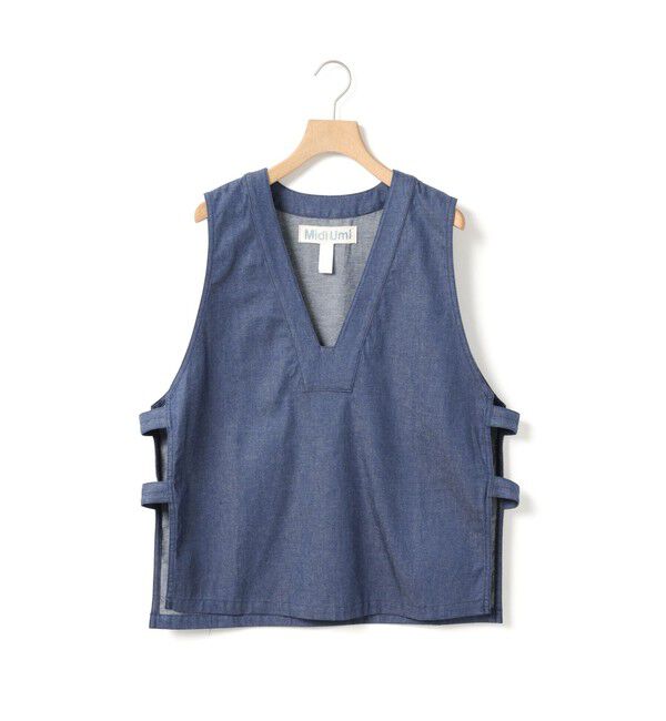 MidiUmi「MidiUmi デニムサイドストラップベスト」|ベスト・ジレ|