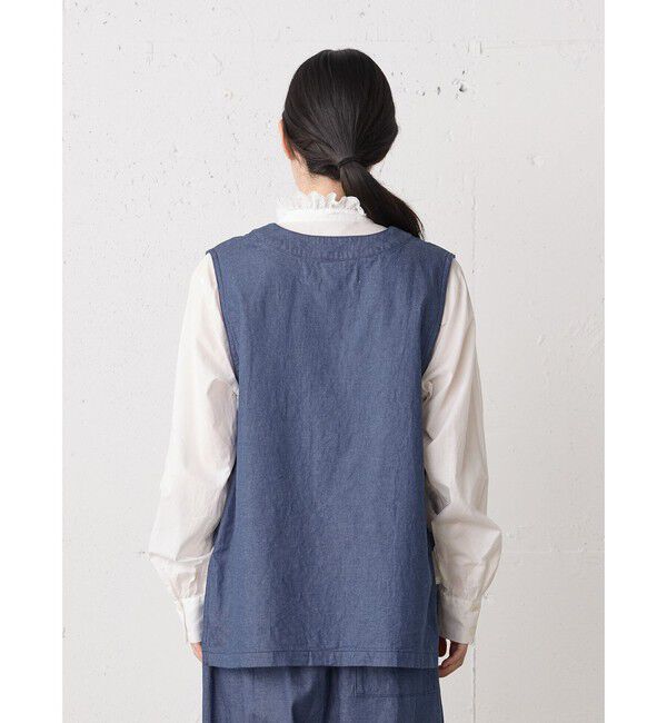 MidiUmi「MidiUmi デニムサイドストラップベスト」|ベスト・ジレ|
