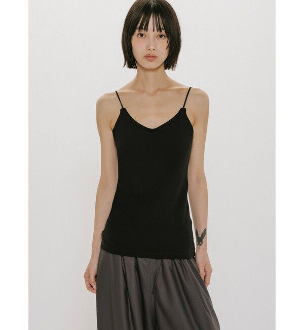 MIDIUMISOLID「MIDIUMISOLID for Ladies パッド入りキャミソール」|Tシャツ・カットソー|ブラック