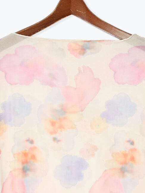 Te chichi「パターンアソート5分袖チュールTOPS」|Tシャツ・カットソー|