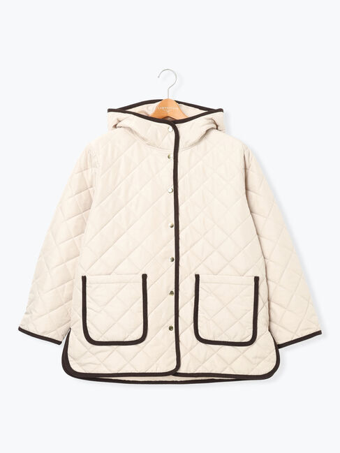 Lugnoncure「撥水フード付きスナップボタンリラックスキルトジャケット」|その他|