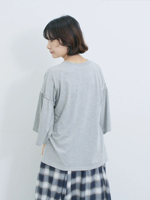 Samansa Mos2 blue「トイ・ストーリー/袖フレアTシャツ」|Tシャツ・カットソー|