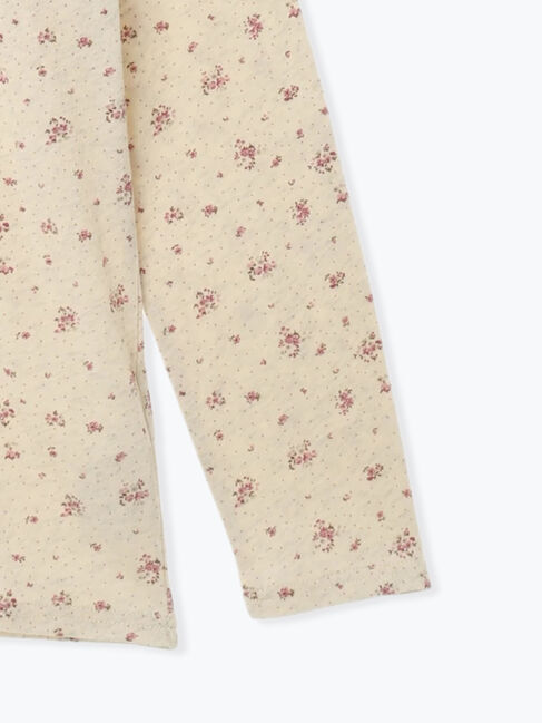 Samansa Mos2「【吸湿発熱】ベア天花柄クルーネック」|Tシャツ・カットソー|