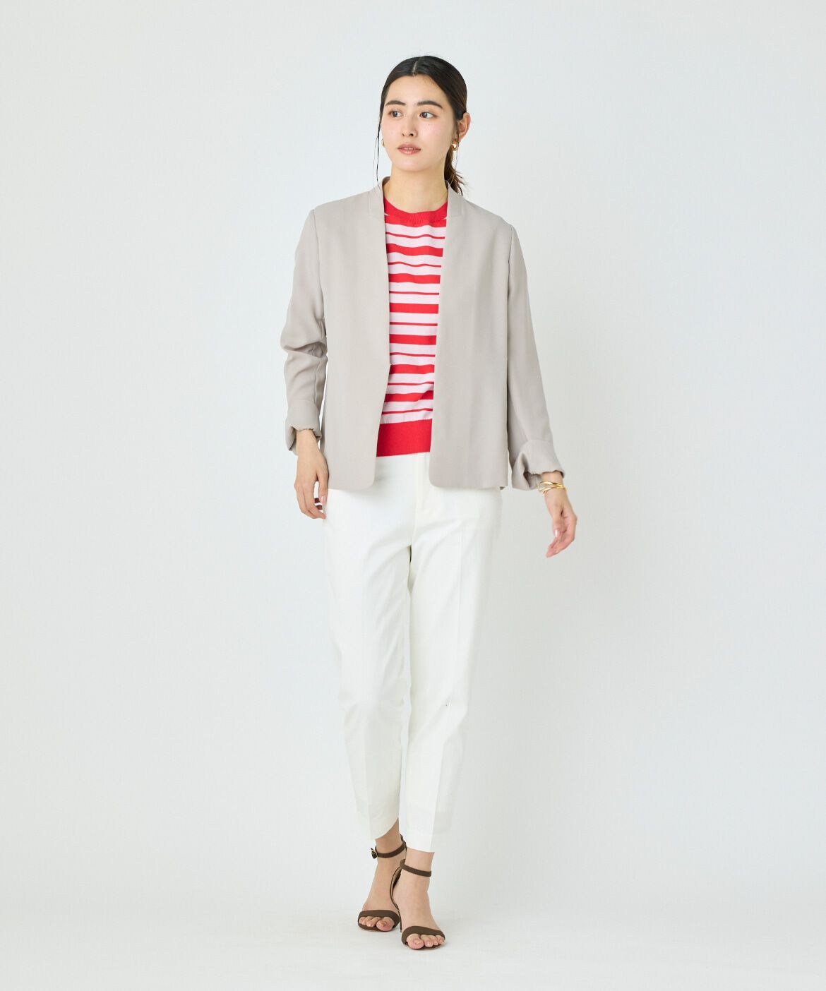 DAY by DAY it&rsquo;s international「バックサテンノーカラージャケット」|ノーカラージャケット|