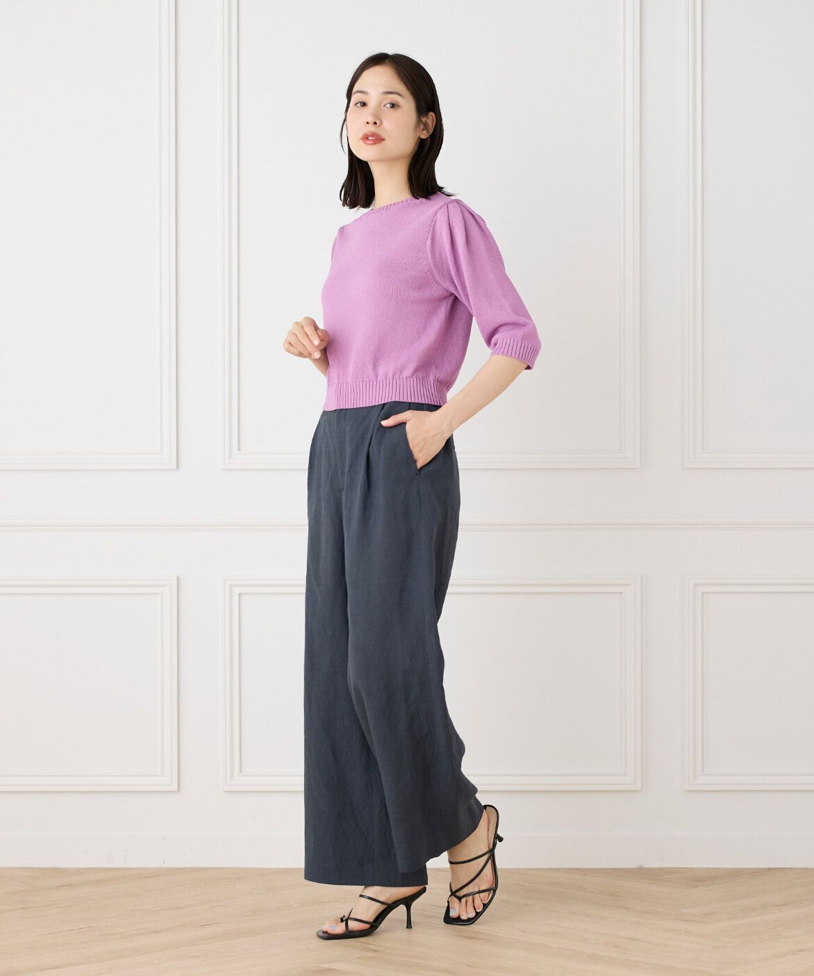 DAY by DAY it&rsquo;s international「テンセルリネンセミワイドパンツ」|スラックス|