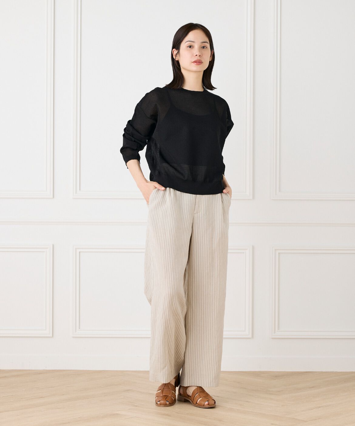 DAY by DAY it&rsquo;s international「テンセルリネンセミワイドパンツ」|スラックス|