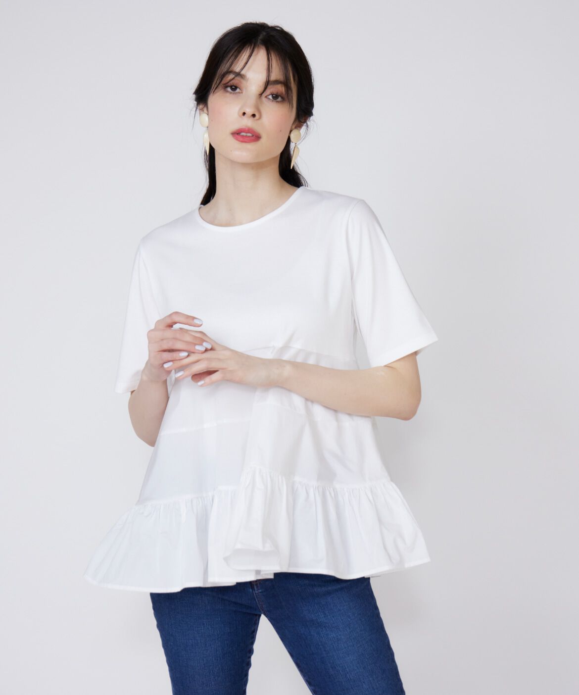 Maglie le cassetto「ティアードドッキングカットソー」|Tシャツ・カットソー|