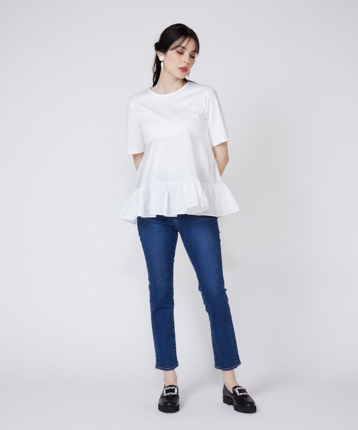 Maglie le cassetto「ティアードドッキングカットソー」|Tシャツ・カットソー|