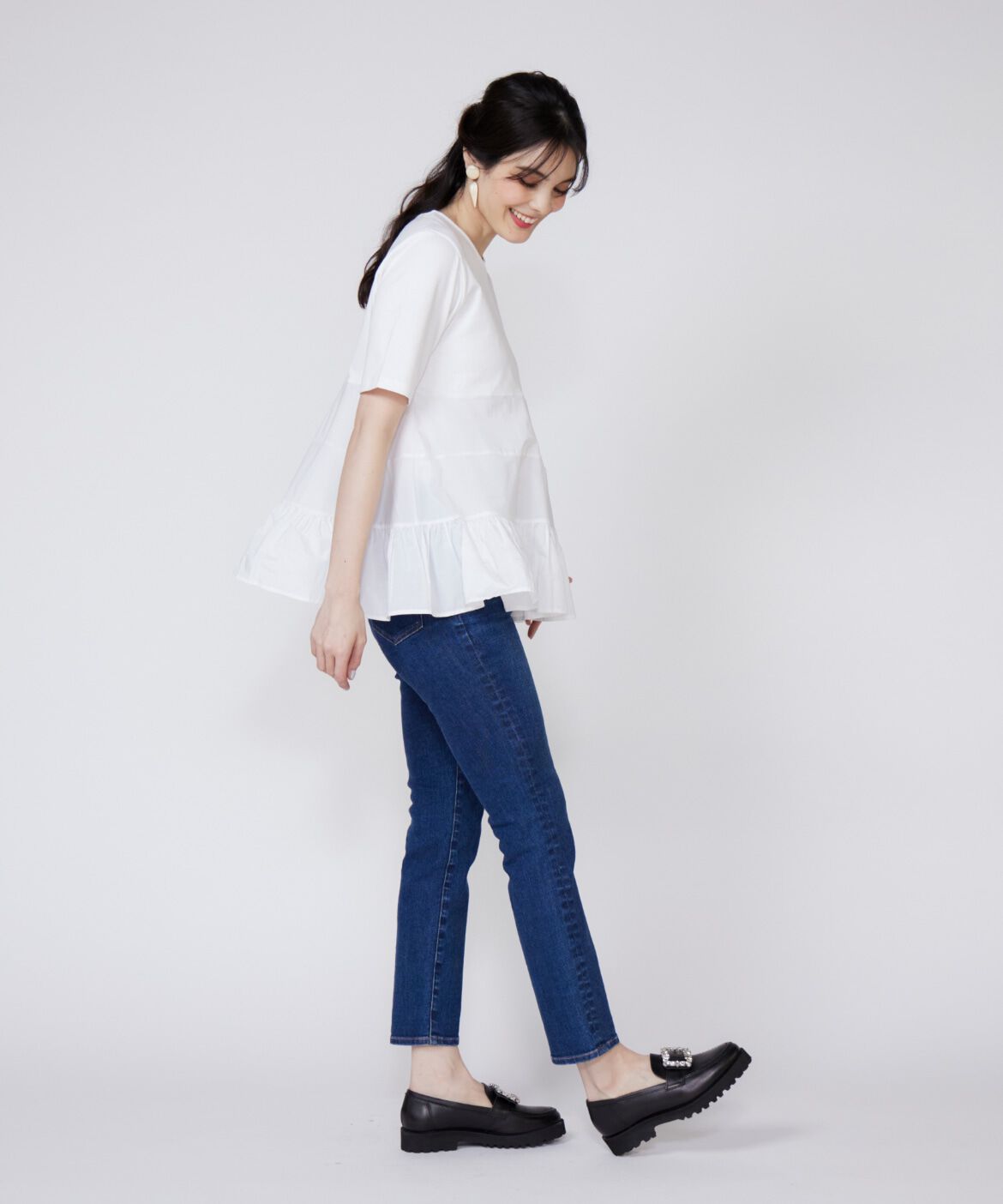 Maglie le cassetto「ティアードドッキングカットソー」|Tシャツ・カットソー|