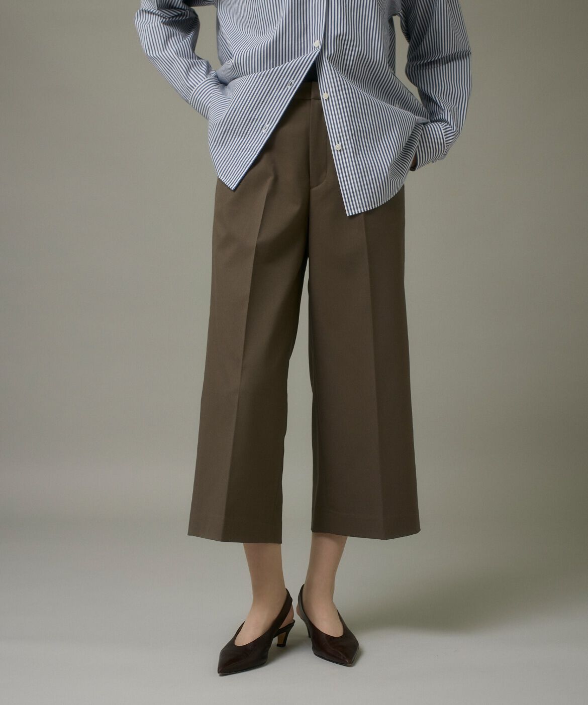 DAY by DAY it&rsquo;s international「ワイドクロップトパンツ《TRサキソニー裏起毛》」|その他|ブラウン