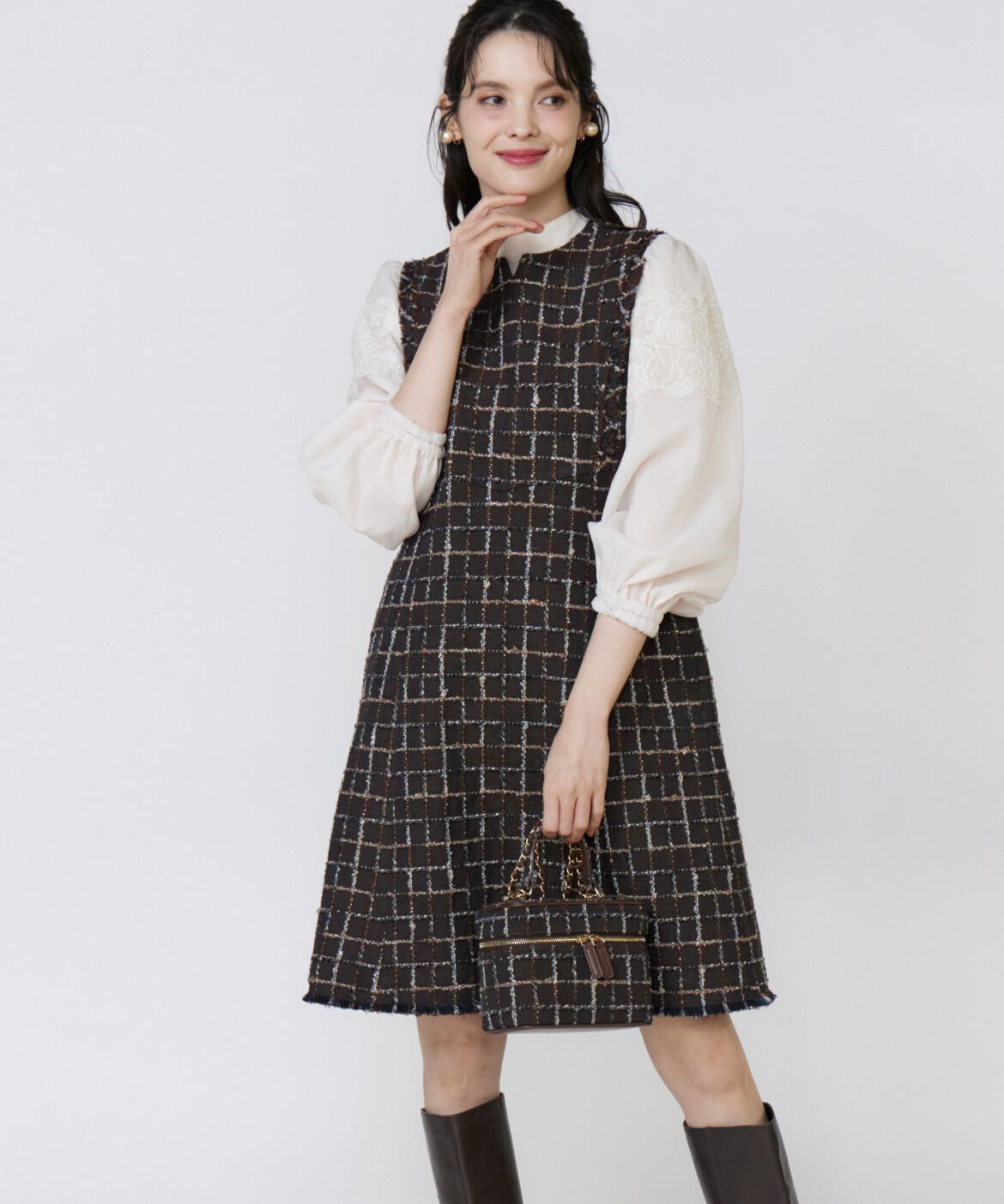 Maglie le cassetto「《ﾌﾗﾝﾄﾞﾙ45周年限定ｺﾚｸｼｮﾝ》ﾘﾝﾄﾝﾂｲｰﾄﾞﾜﾝﾋﾟｰ  」|ワンピース|