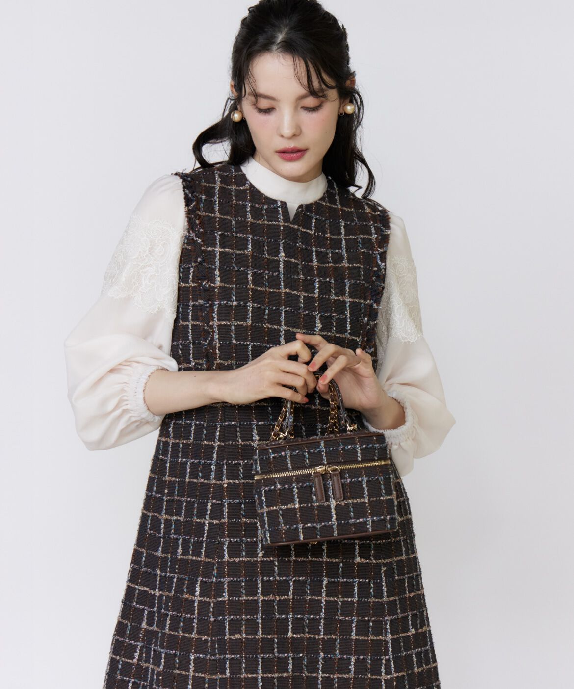 Maglie le cassetto「《ﾌﾗﾝﾄﾞﾙ45周年限定ｺﾚｸｼｮﾝ》ﾘﾝﾄﾝﾂｲｰﾄﾞﾜﾝﾋﾟｰ  」|ワンピース|