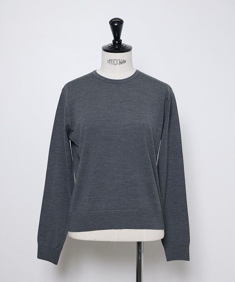 INED「FF30ゲージ クルーネックニット」|ニット・セーター|