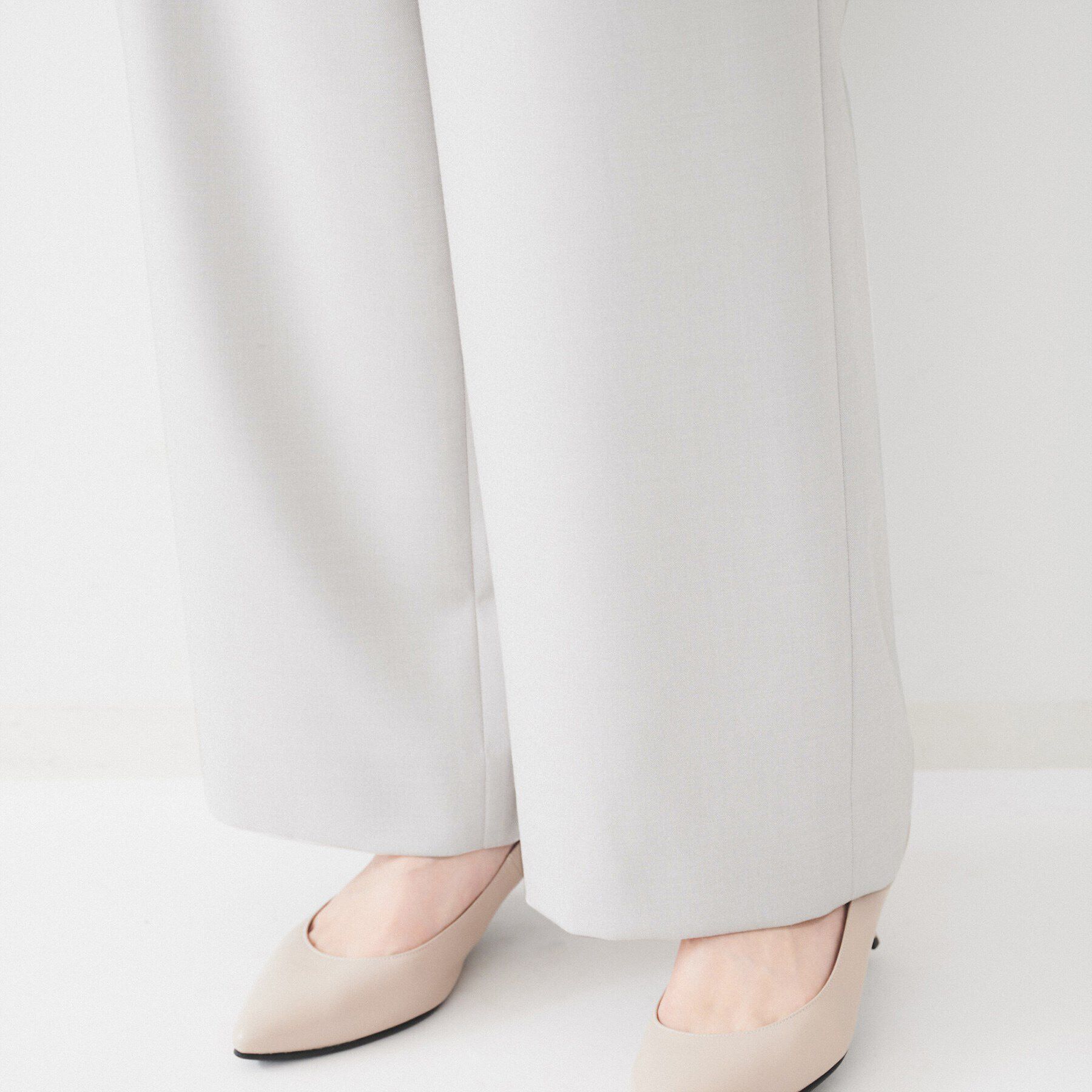 UNTITLED「【後ろウエストゴム/洗える】梳毛調ソフトワイドパンツ」|その他|