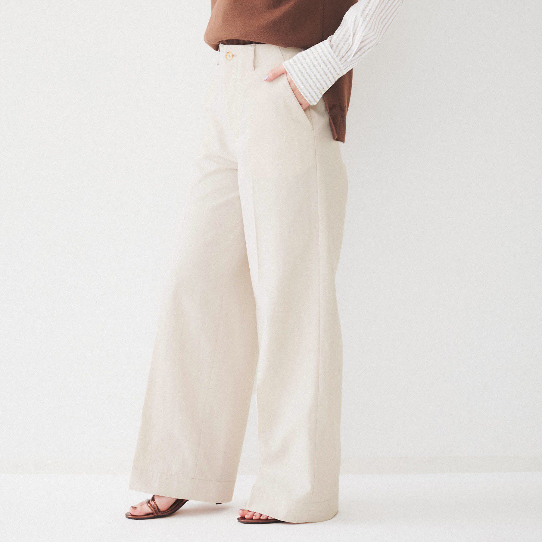 UNTITLED「コットンライク ワイドストレートパンツ」|その他|