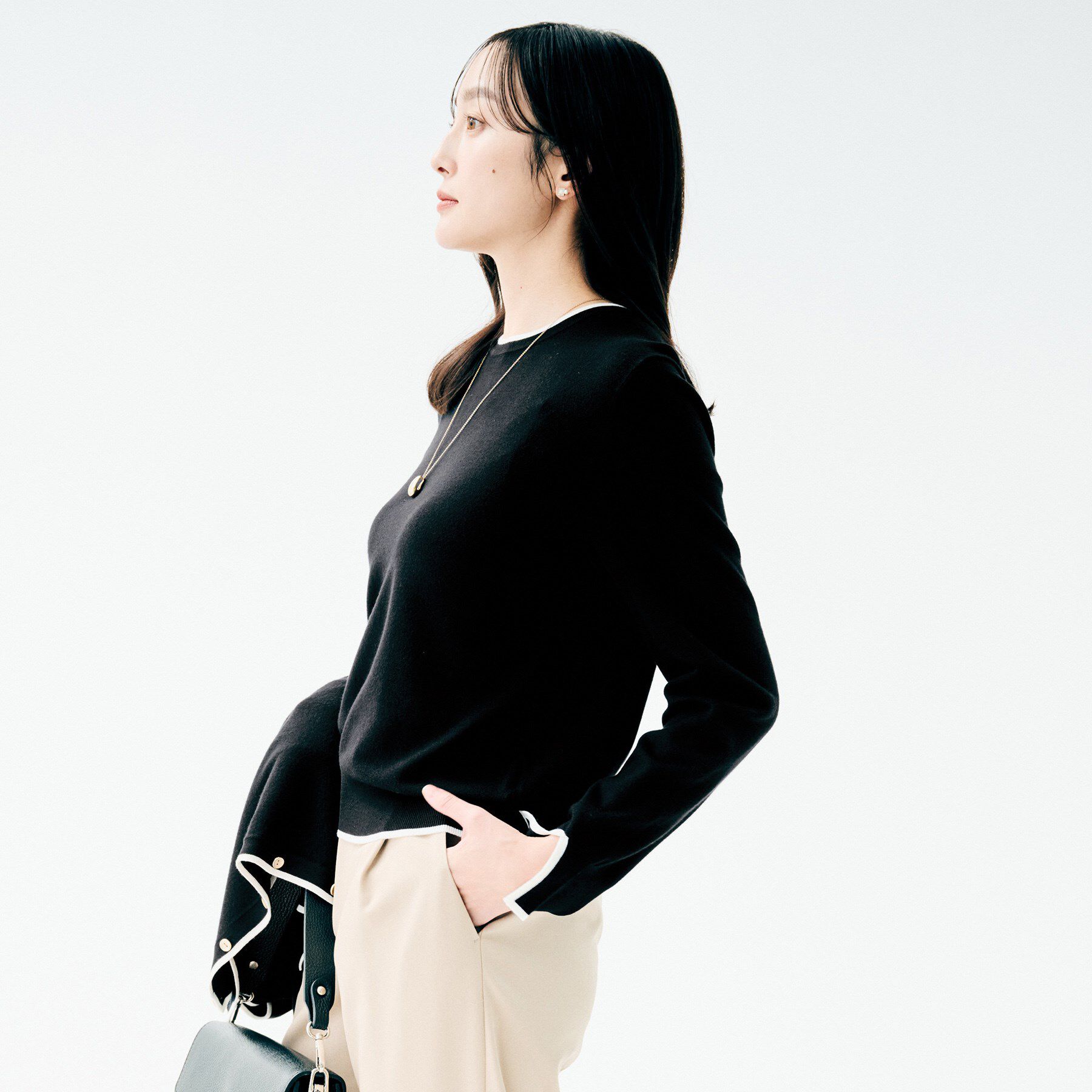 UNTITLED「【アンサンブル可/洗える】ウォームスパンニット」|ニット・セーター|