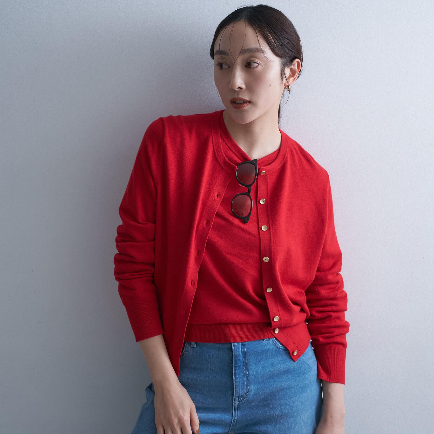 UNTITLED「【アンサンブル可/洗える】ウォームスパン カーディガン」|カーディガン|