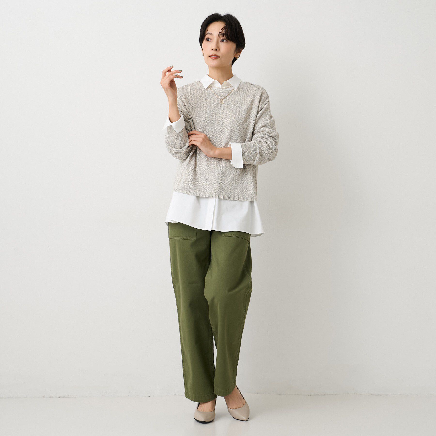 UNTITLED「【洗える/光沢感】ファンシーヤーンニット」|ニット・セーター|