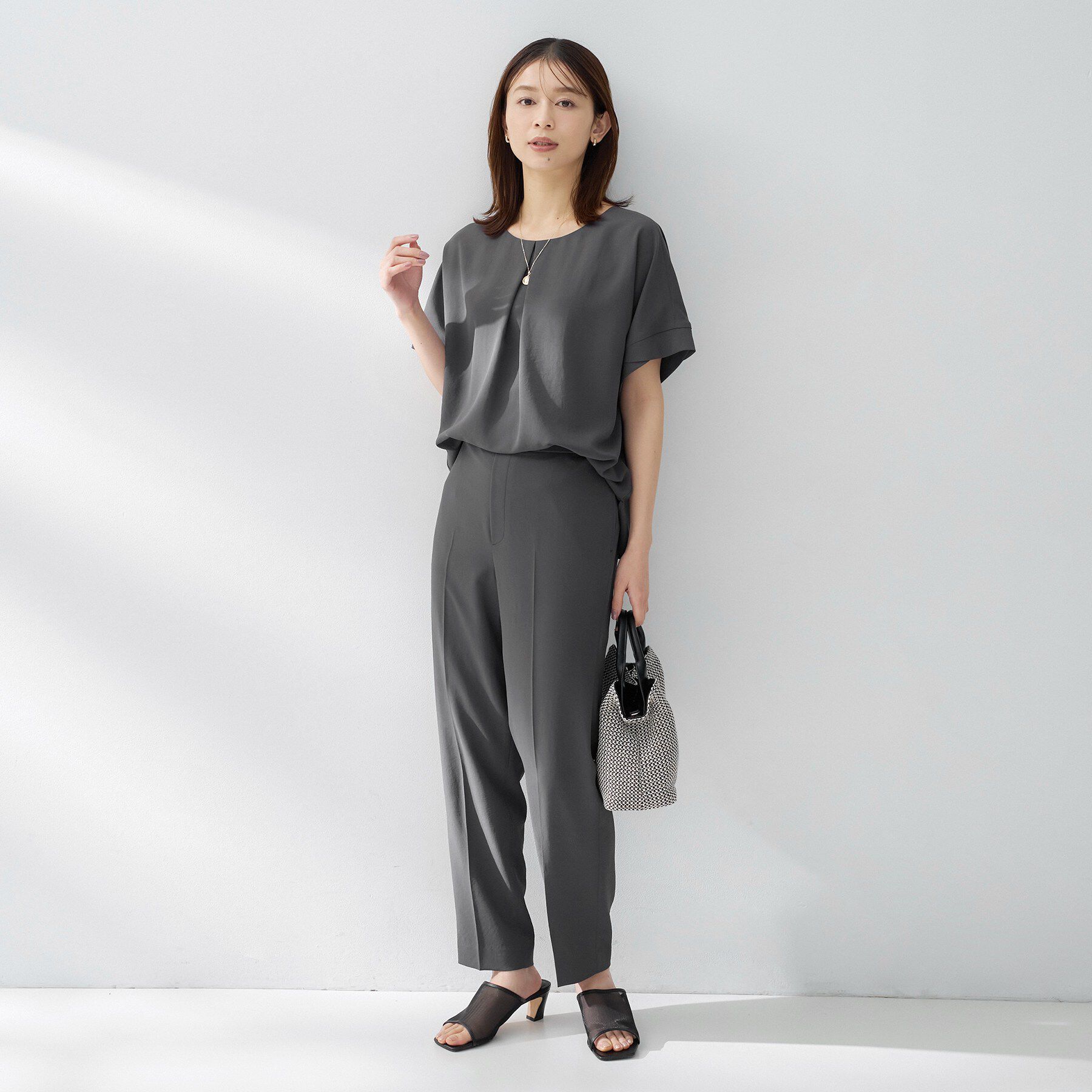 UNTITLED「【はっ水/遮熱/セットアップ可】リラクミスト テーパードパンツ」|その他|