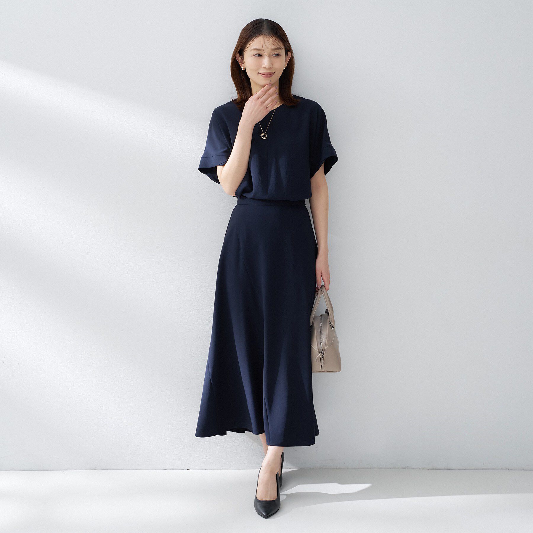 UNTITLED「【はっ水/遮熱/セットアップ可】リラクミスト フレアスカート」|スカート|