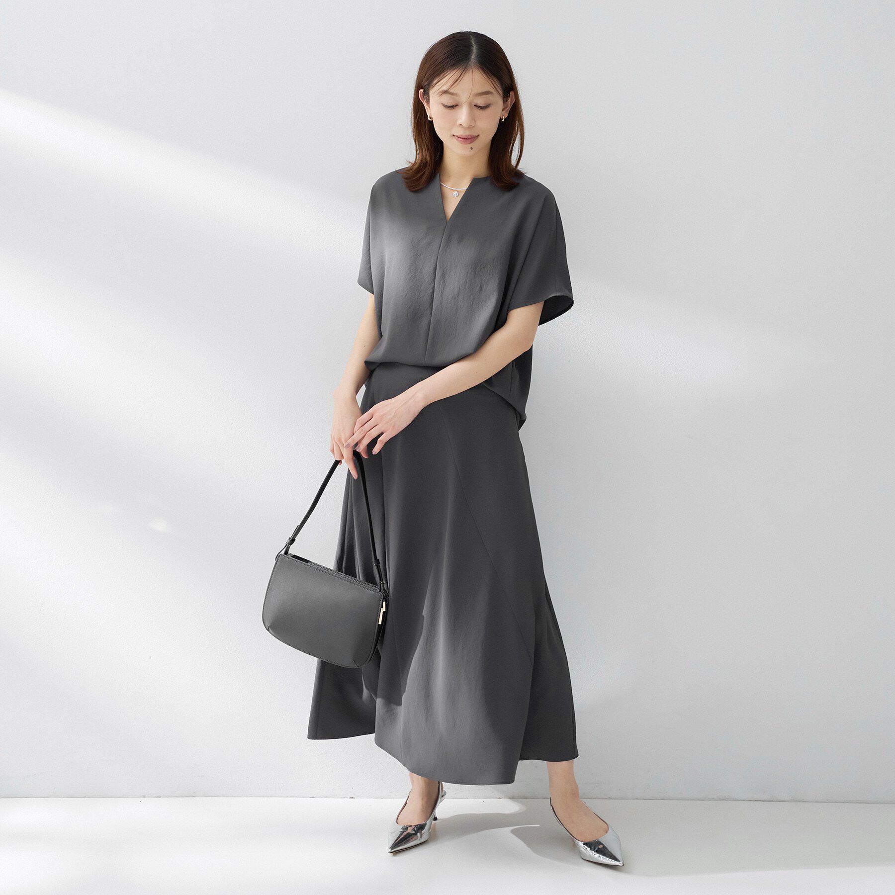 UNTITLED「【はっ水/遮熱/セットアップ可】リラクミスト フレアスカート」|スカート|