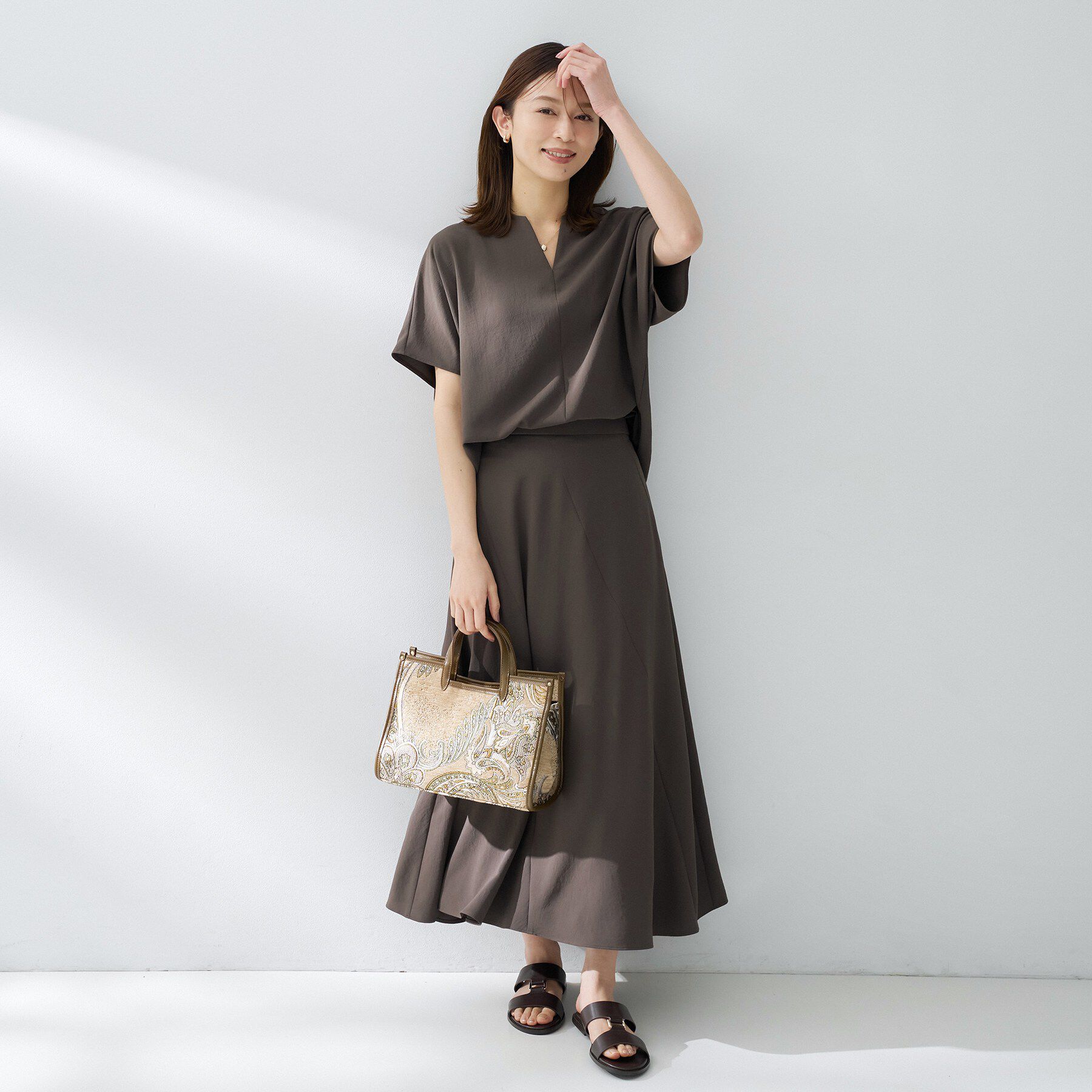 UNTITLED「【はっ水/遮熱/セットアップ可】リラクミスト フレアスカート」|スカート|