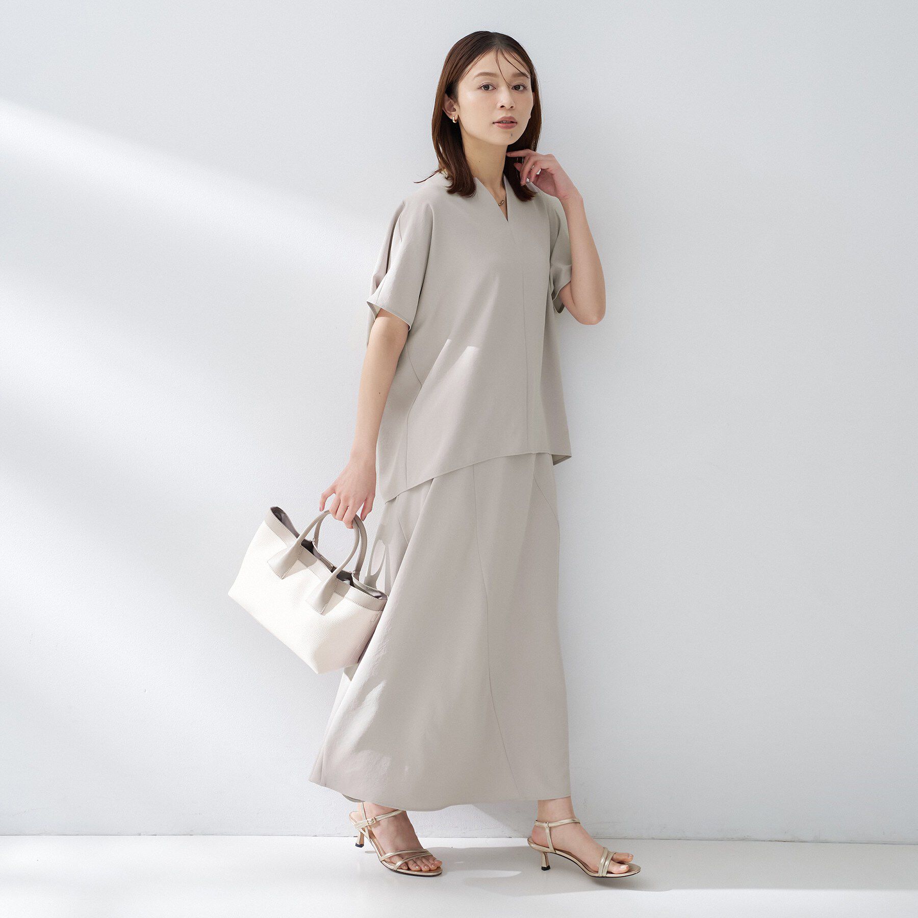 UNTITLED「【はっ水/遮熱/セットアップ可】リラクミスト フレアスカート」|スカート|