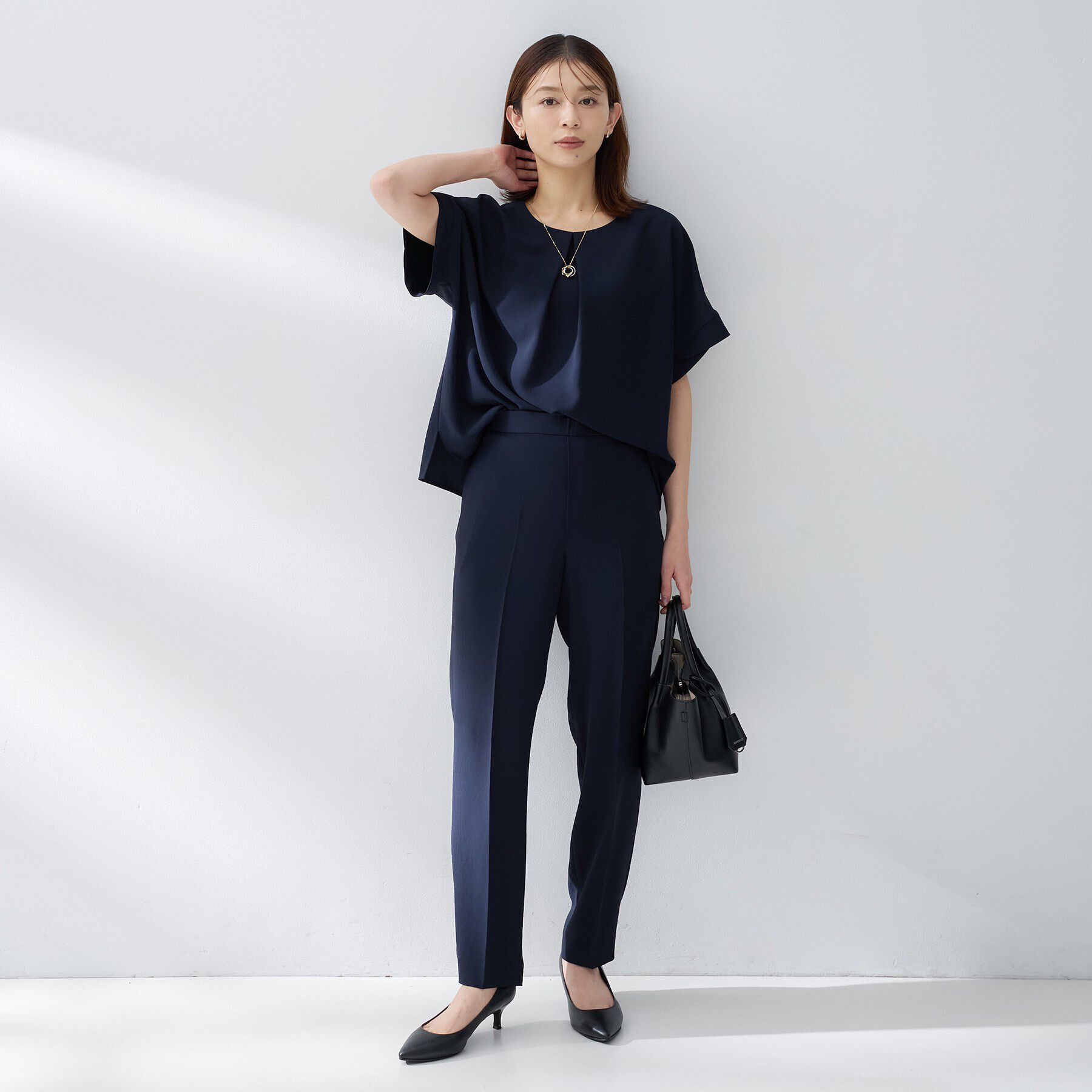 UNTITLED「【はっ水/遮熱/セットアップ可】リラクミスト 前後2WAYブラウス」|シャツ・ブラウス|