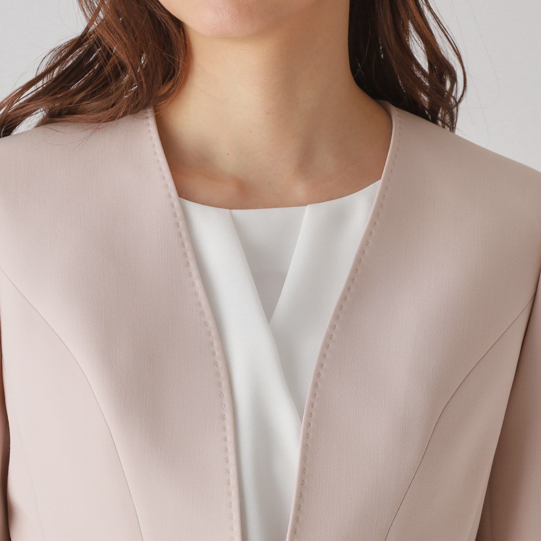 COUP DE CHANCE「【洗える／日本製】カラーレスジャケット」|ノーカラージャケット|