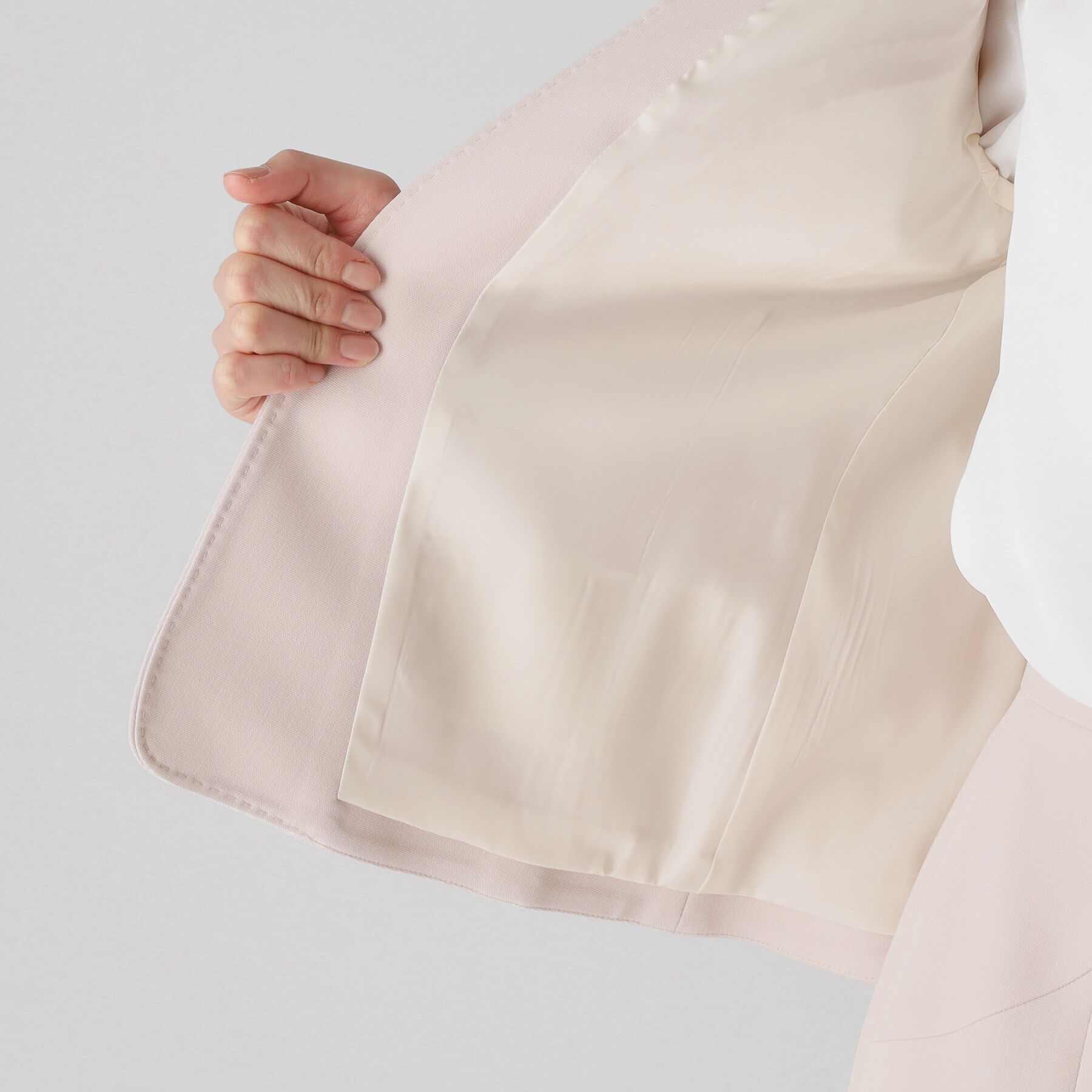 COUP DE CHANCE「【洗える／日本製】カラーレスジャケット」|ノーカラージャケット|