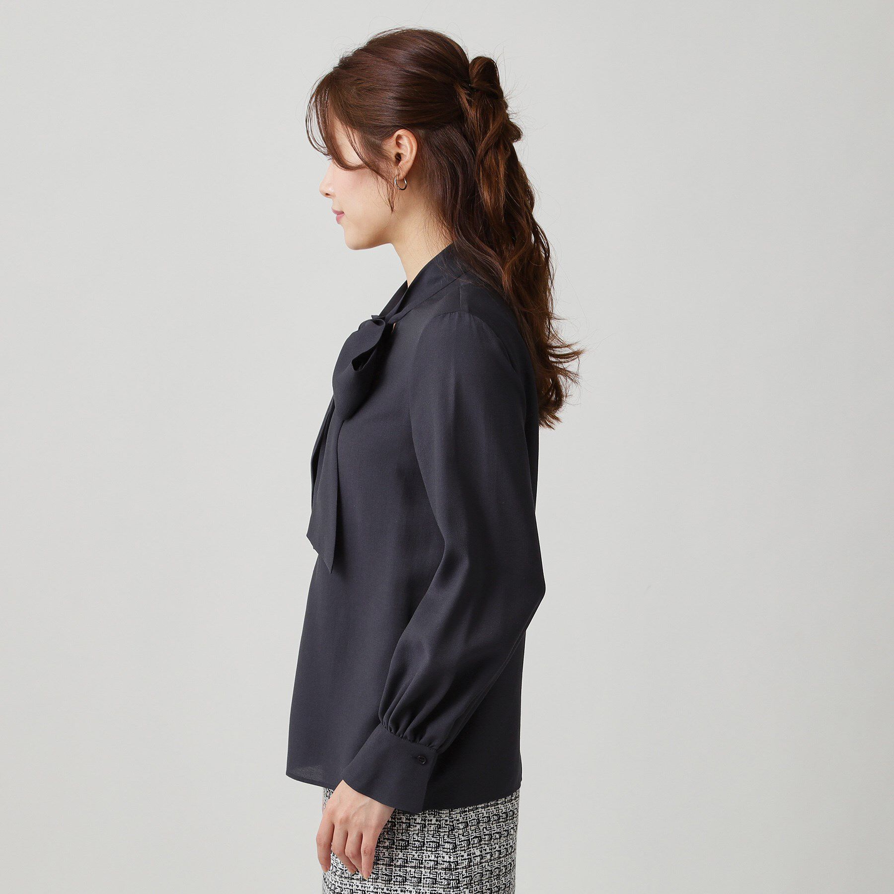 COUP DE CHANCE「【手洗い可／日本製】シアーリボンブラウス」|シャツ・ブラウス|