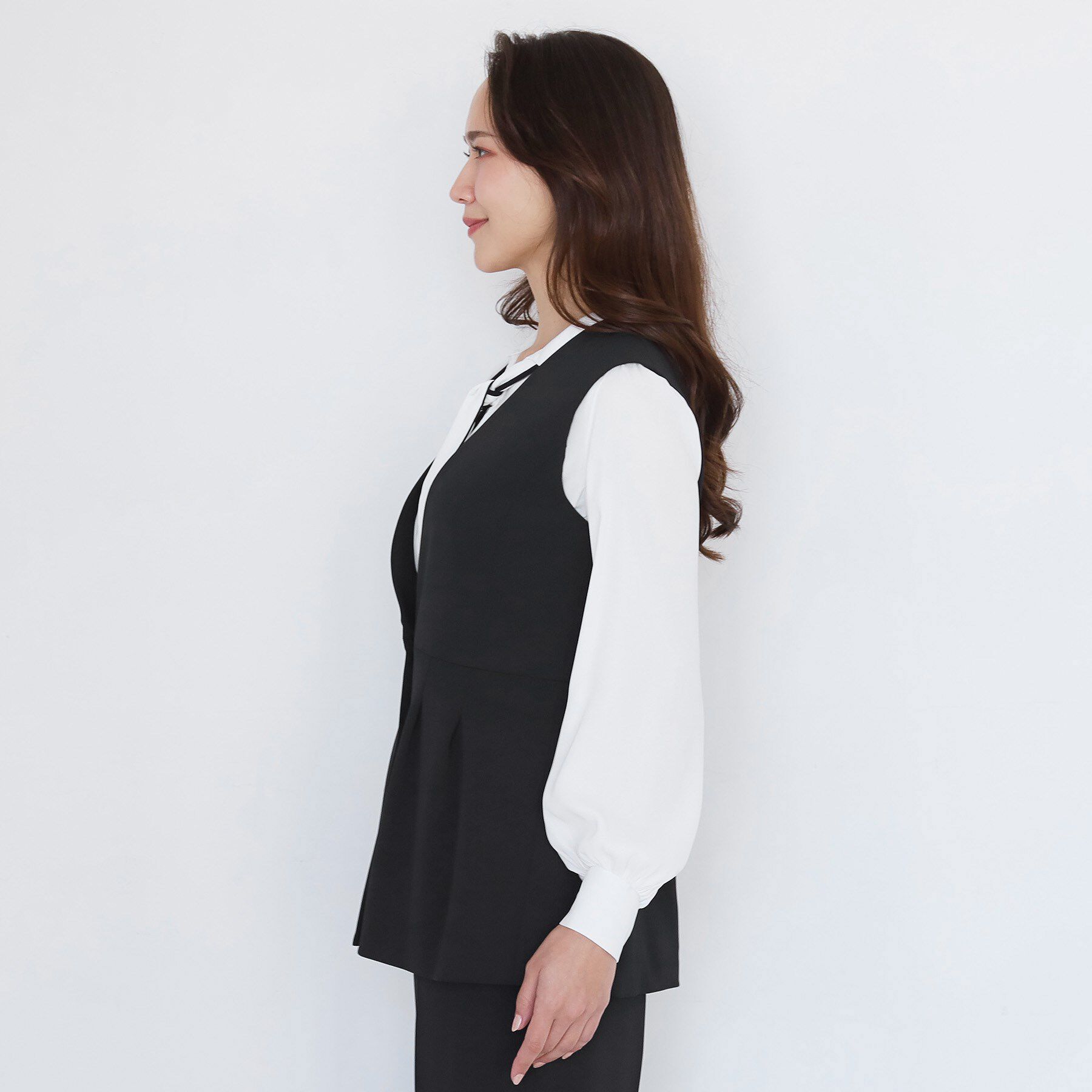 COUP DE CHANCE「【手洗い可／日本製／伸縮性／セットアップ可】カラーレスのジレ」|ベスト・ジレ|