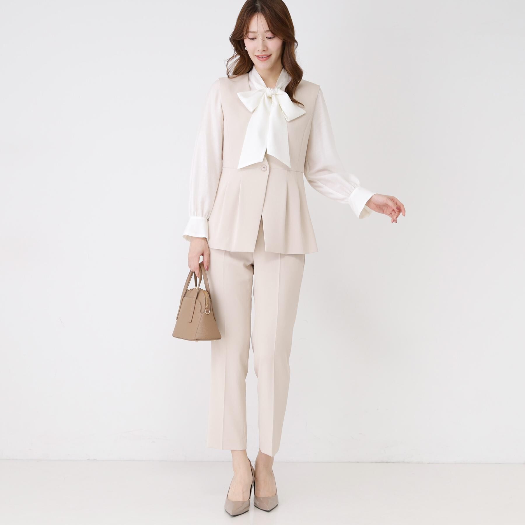 COUP DE CHANCE「【手洗い可／日本製／伸縮性／セットアップ可】カラーレスのジレ」|ベスト・ジレ|