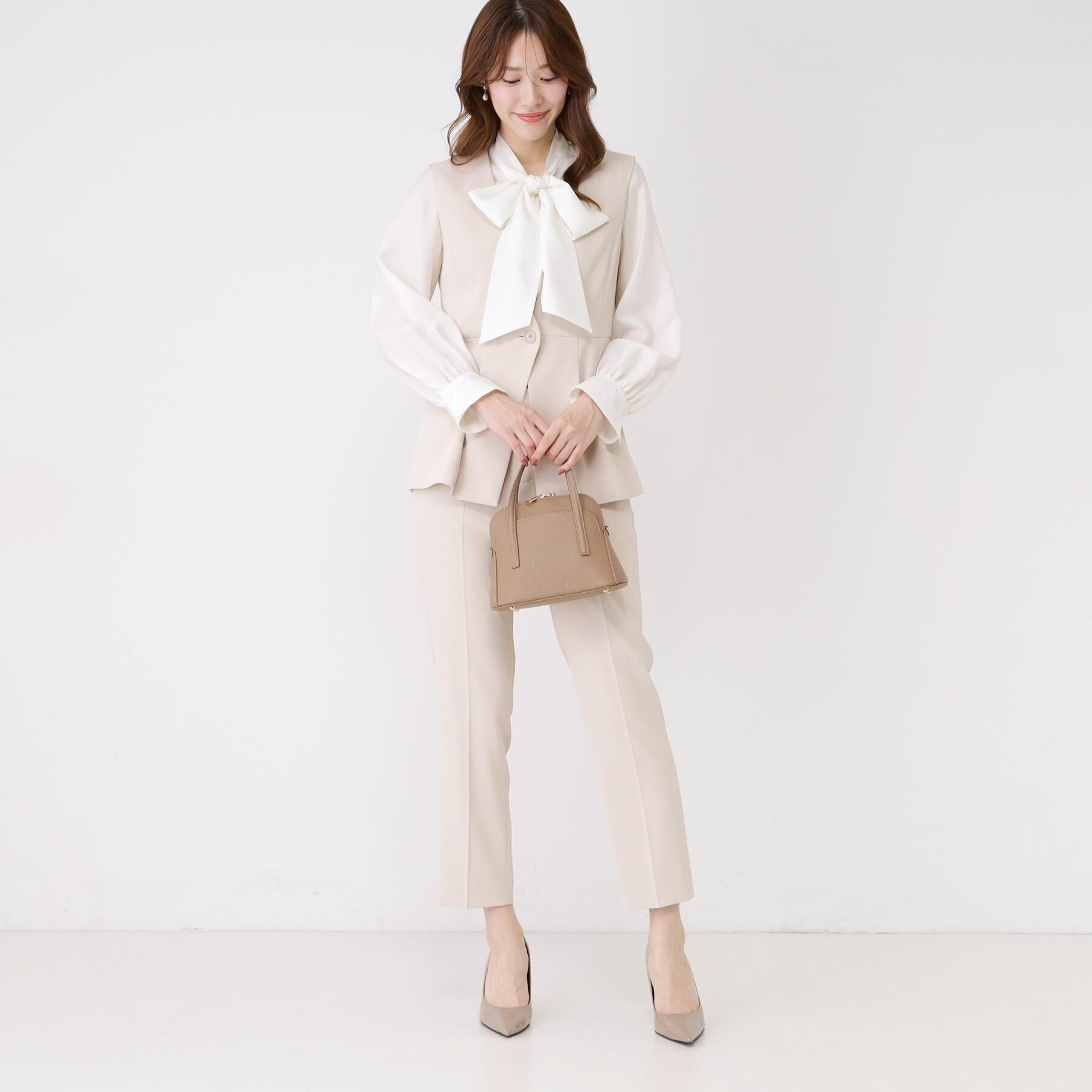 COUP DE CHANCE「【手洗い可／日本製／伸縮性／セットアップ可】カラーレスのジレ」|ベスト・ジレ|