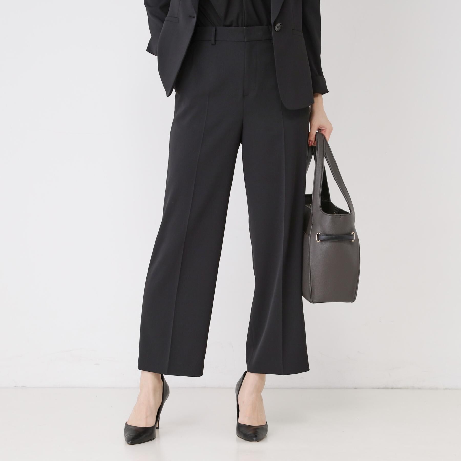 COUP DE CHANCE「【手洗い可／日本製／伸縮性／スーツ可】センタープレス入りストレートワイドパンツ」|その他|