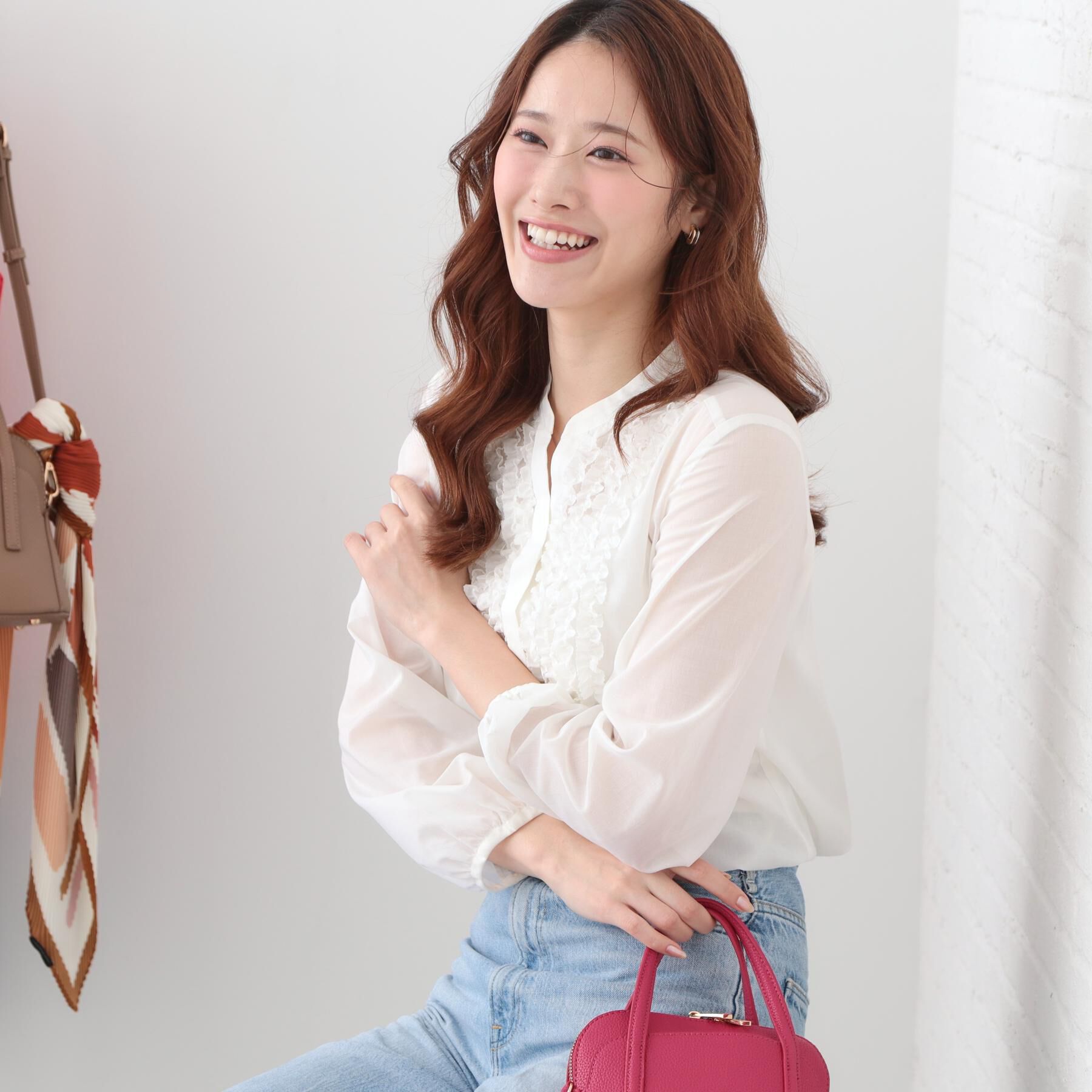 COUP DE CHANCE「【手洗い可/きれいめ】シアーローンフリルブラウス」|シャツ・ブラウス|