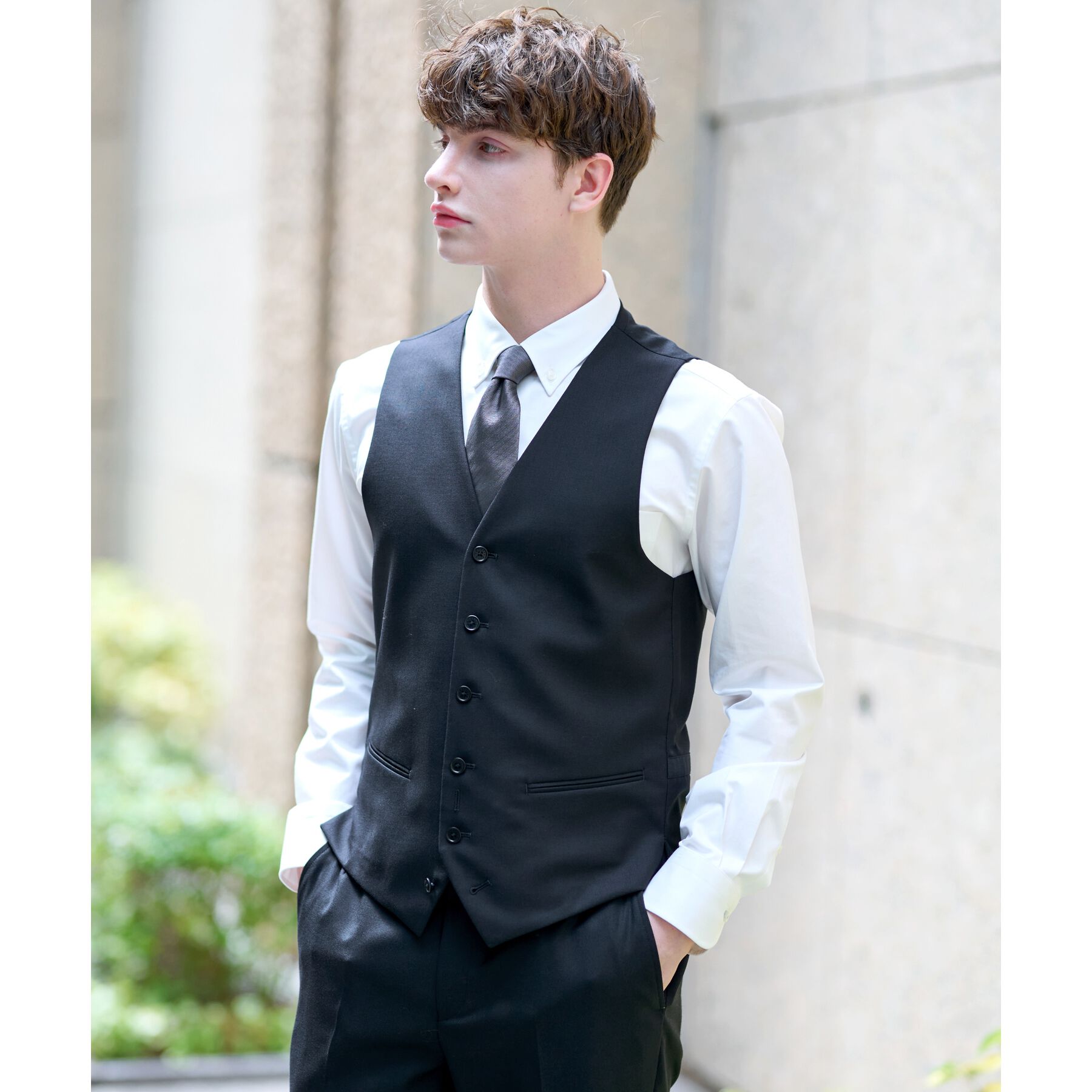 DRESSTERIOR「【セットアップ可】Super100's 3ピース ジレ」|ベスト・ジレ|