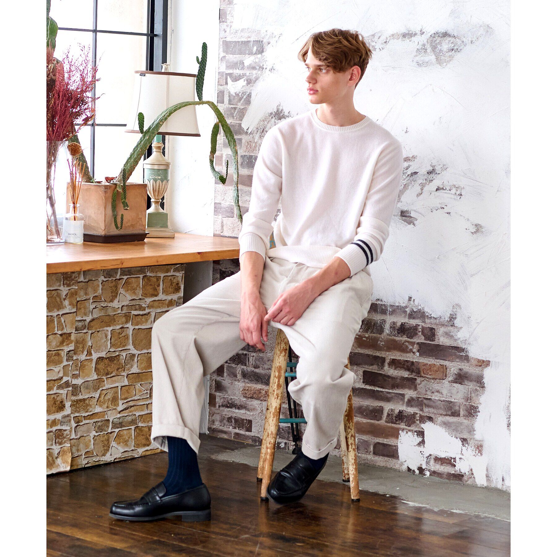 DRESSTERIOR「【カシミヤ100%】ピュアカシミヤクルーネックニット」|ニット・セーター|