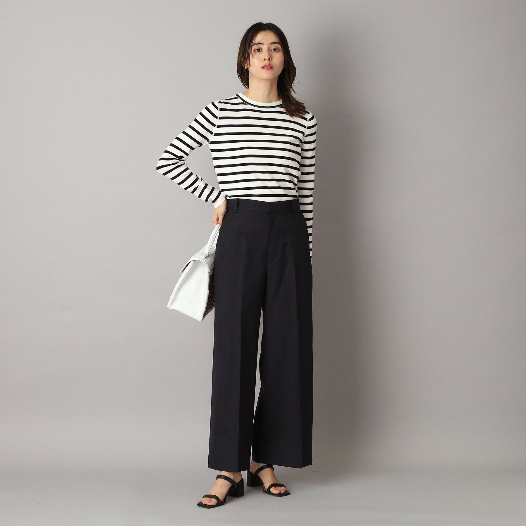 DRESSTERIOR「コットンフルニードルボーダー」|ニット・セーター|