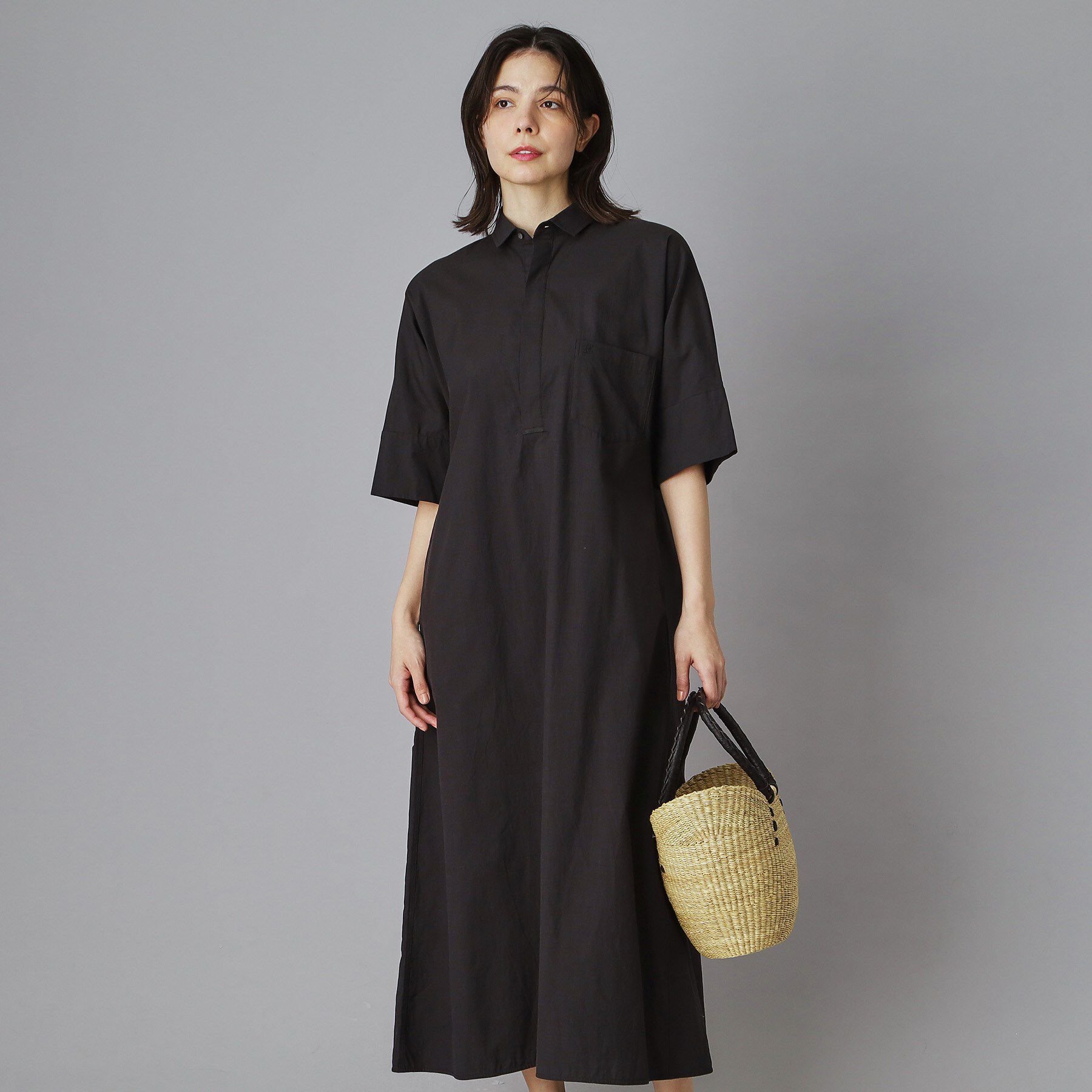 DRESSTERIOR「TICCA（ティッカ）テント半袖シャツワンピース」|ワンピース|