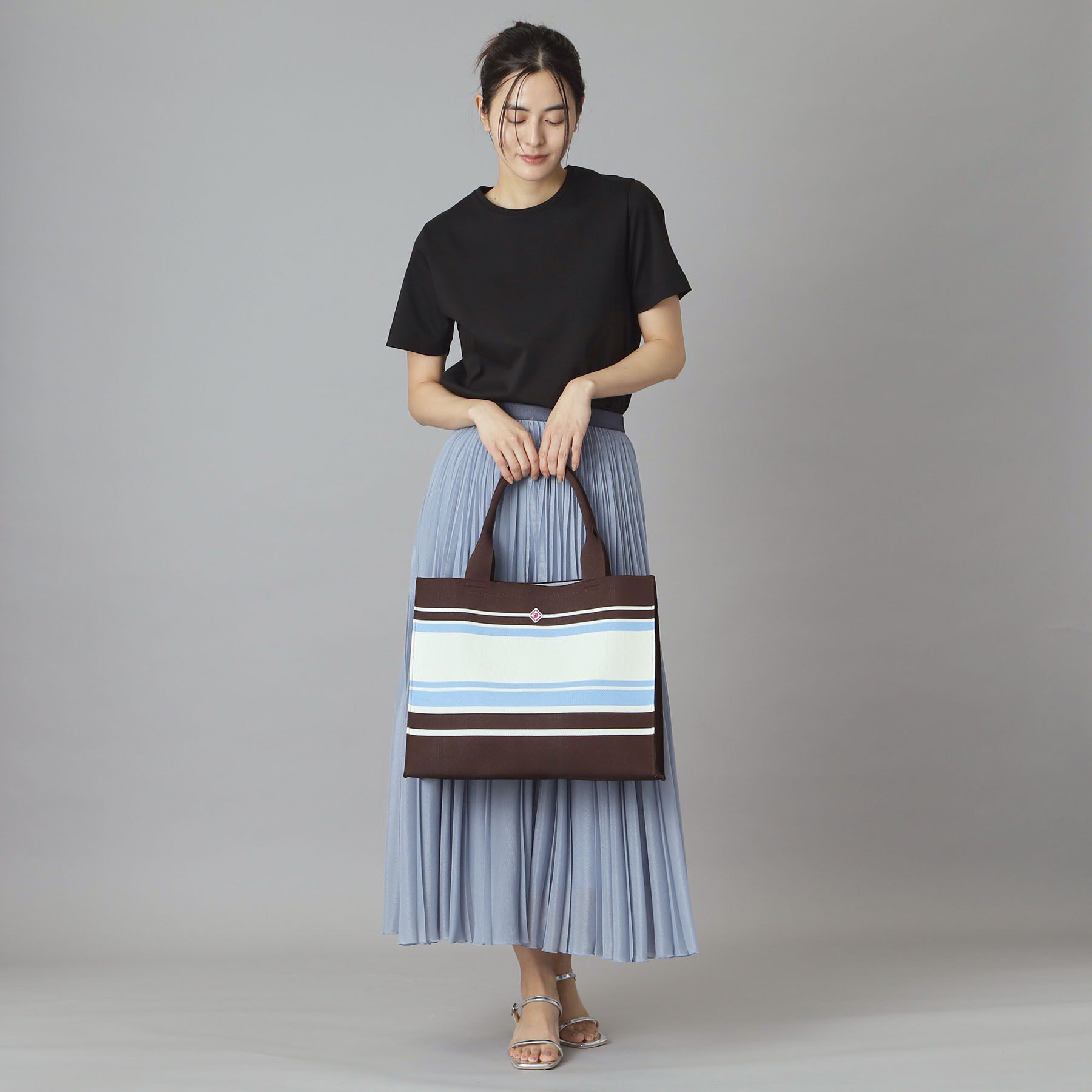 DRESSTERIOR「ボーダーニットラージトート」|トートバッグ|