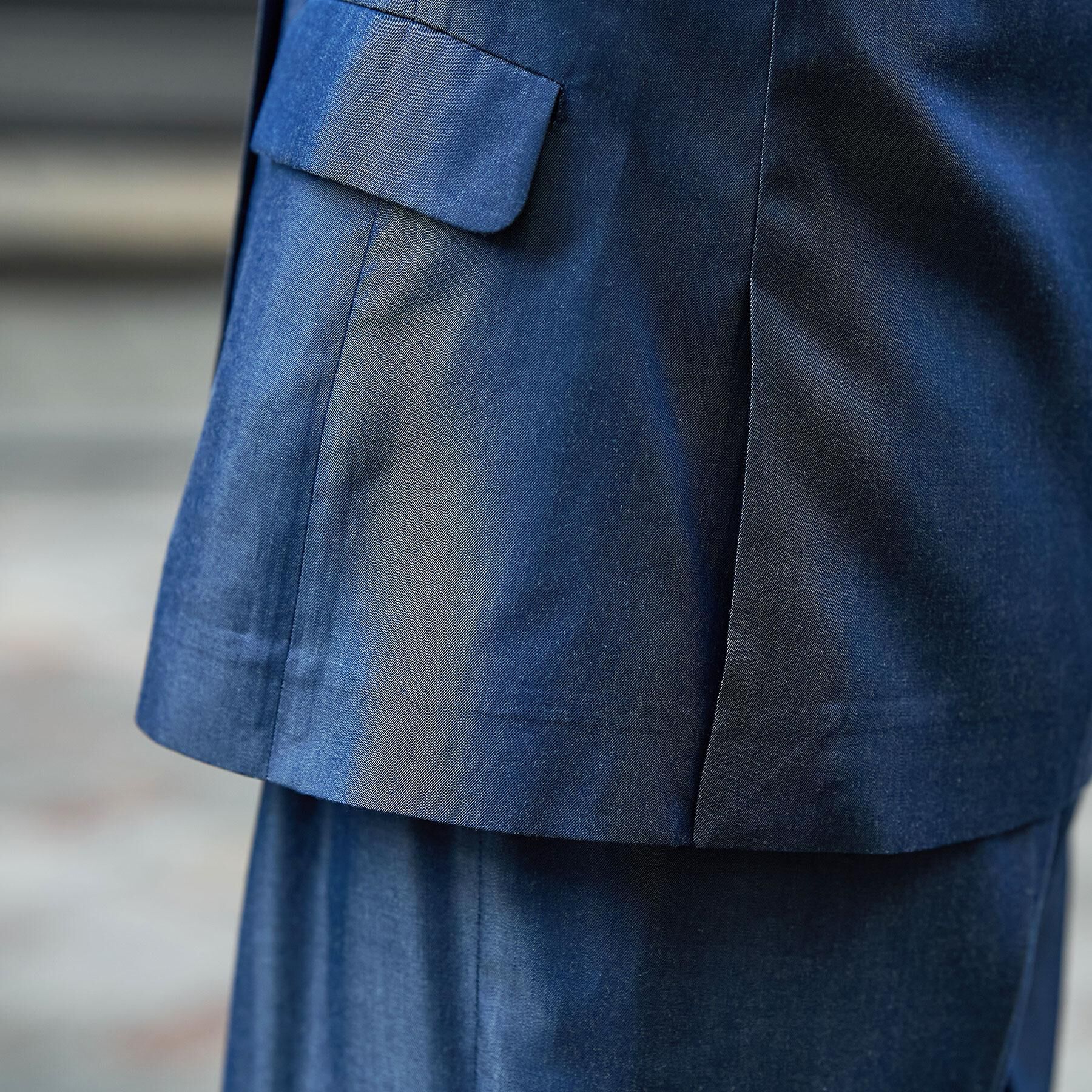 DRESSTERIOR「テンセルデニムダブルジャケット」|テーラードジャケット|