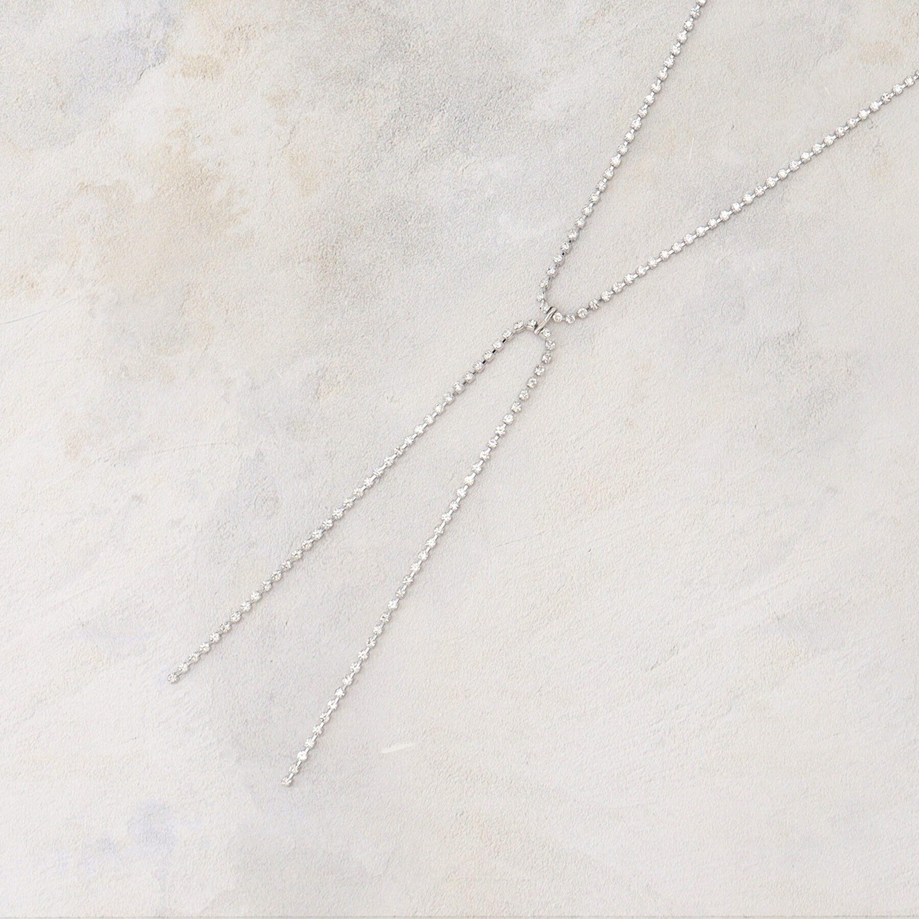 grove「ダイヤ調レーンリボンネックレス」|ネックレス|