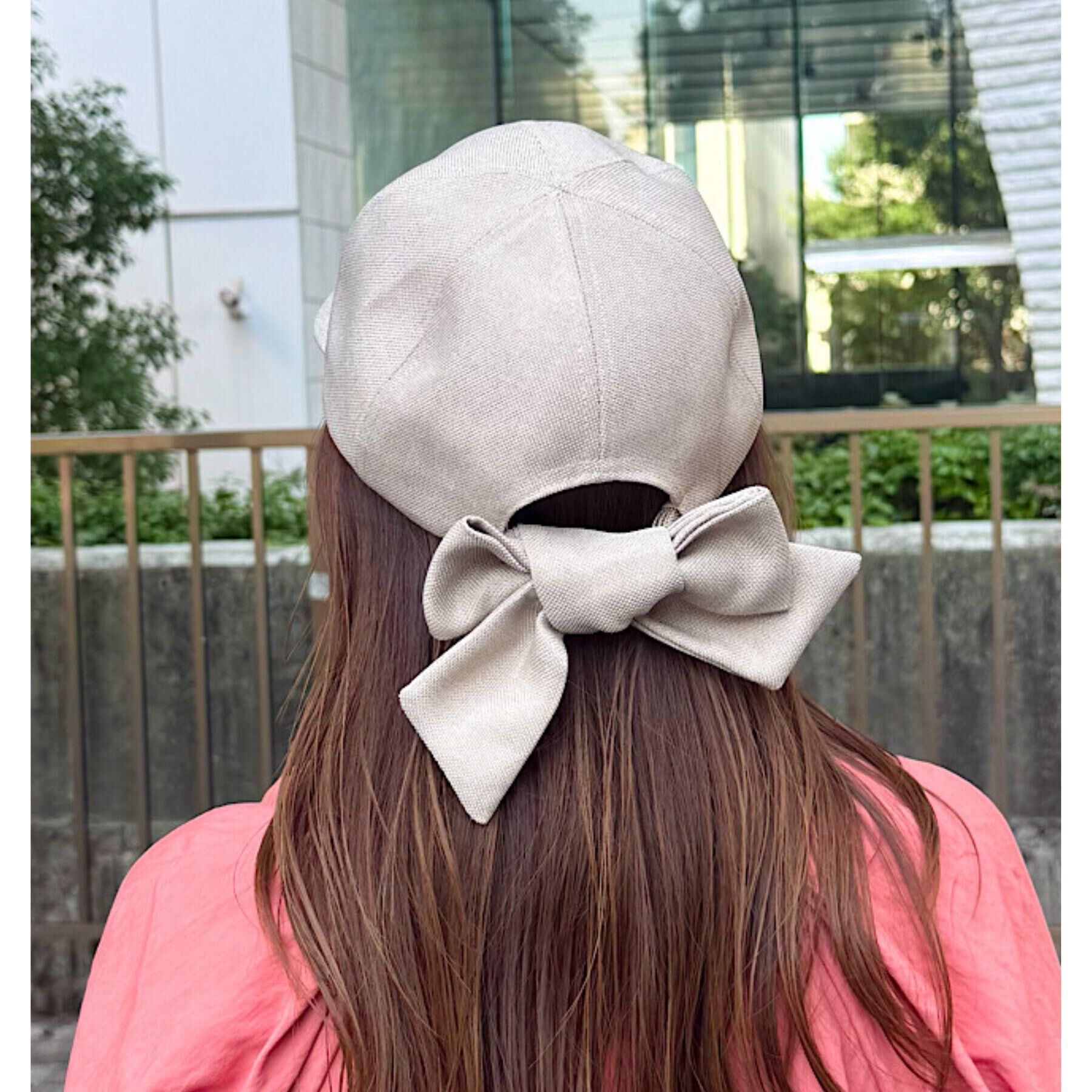 grove「リボンキャップ【UVカット・サイズ調整】」|キャップ・キャスケット|