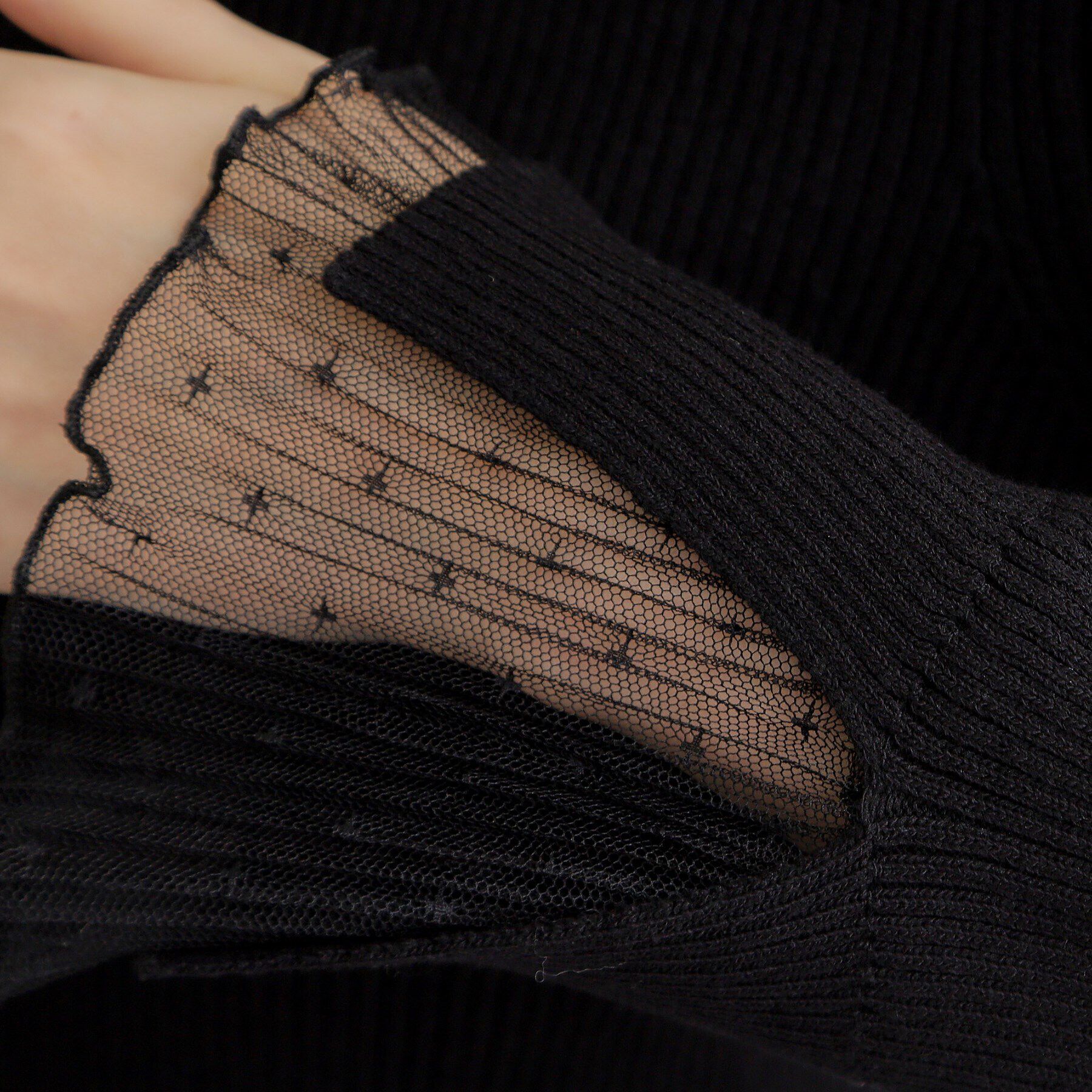 grove「チュールプリーツレイヤードプルオーバー」|ニット・セーター|