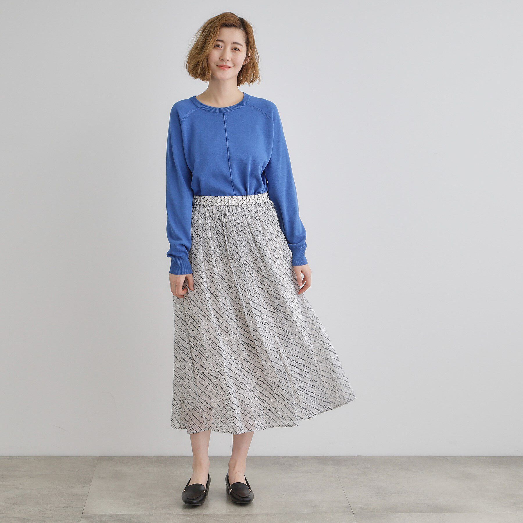 grove「ツイーディチェックオーガンジースカート」|スカート|