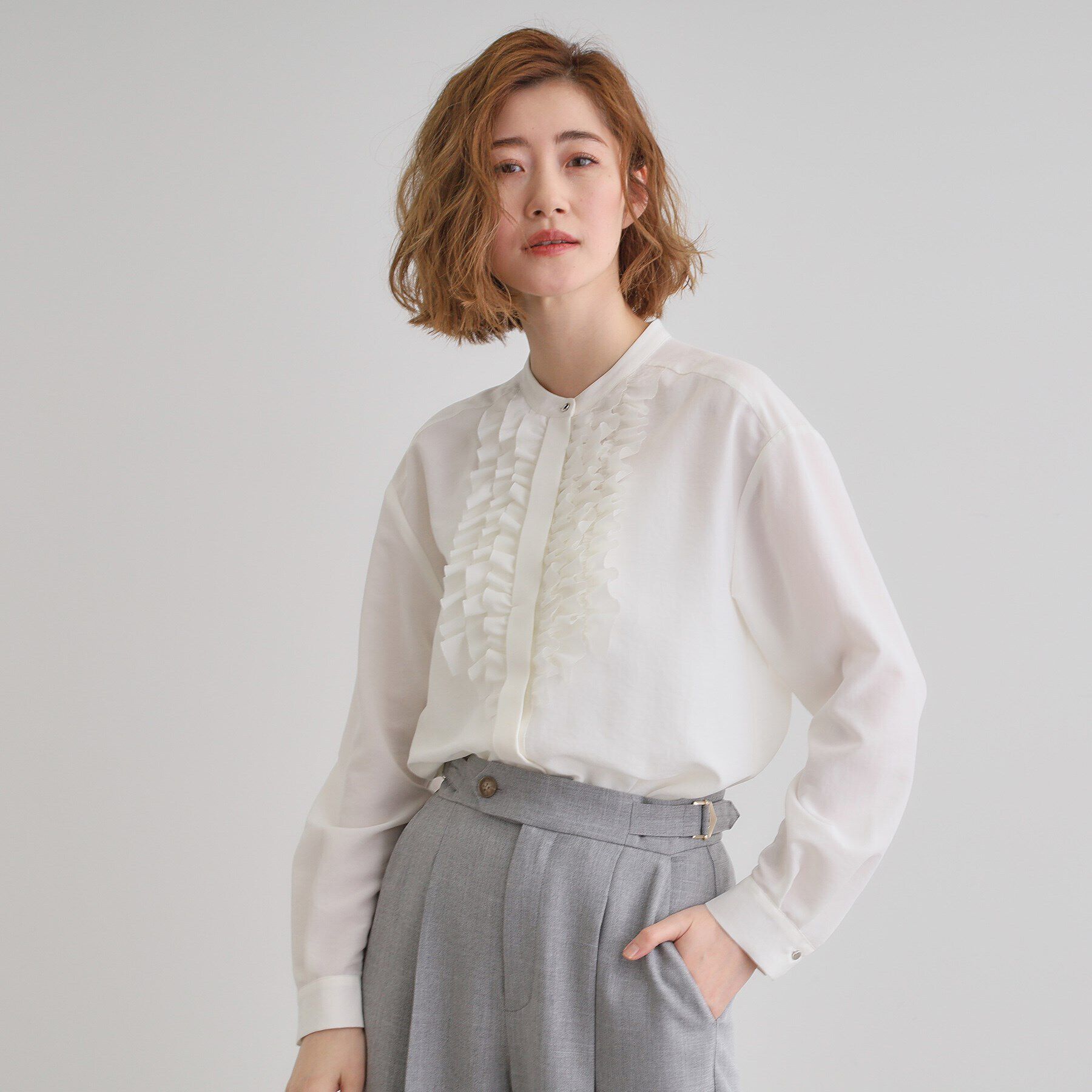 grove「スパンビンテージフリルブラウス」|シャツ・ブラウス|